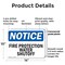 Signmission Fire Protection Water Shutoff OSHA Notice Sign, Plastic, 14in W x 10in L, 2PK OS-2PACK-NS-P-1014-L-12622 - alternate 4
